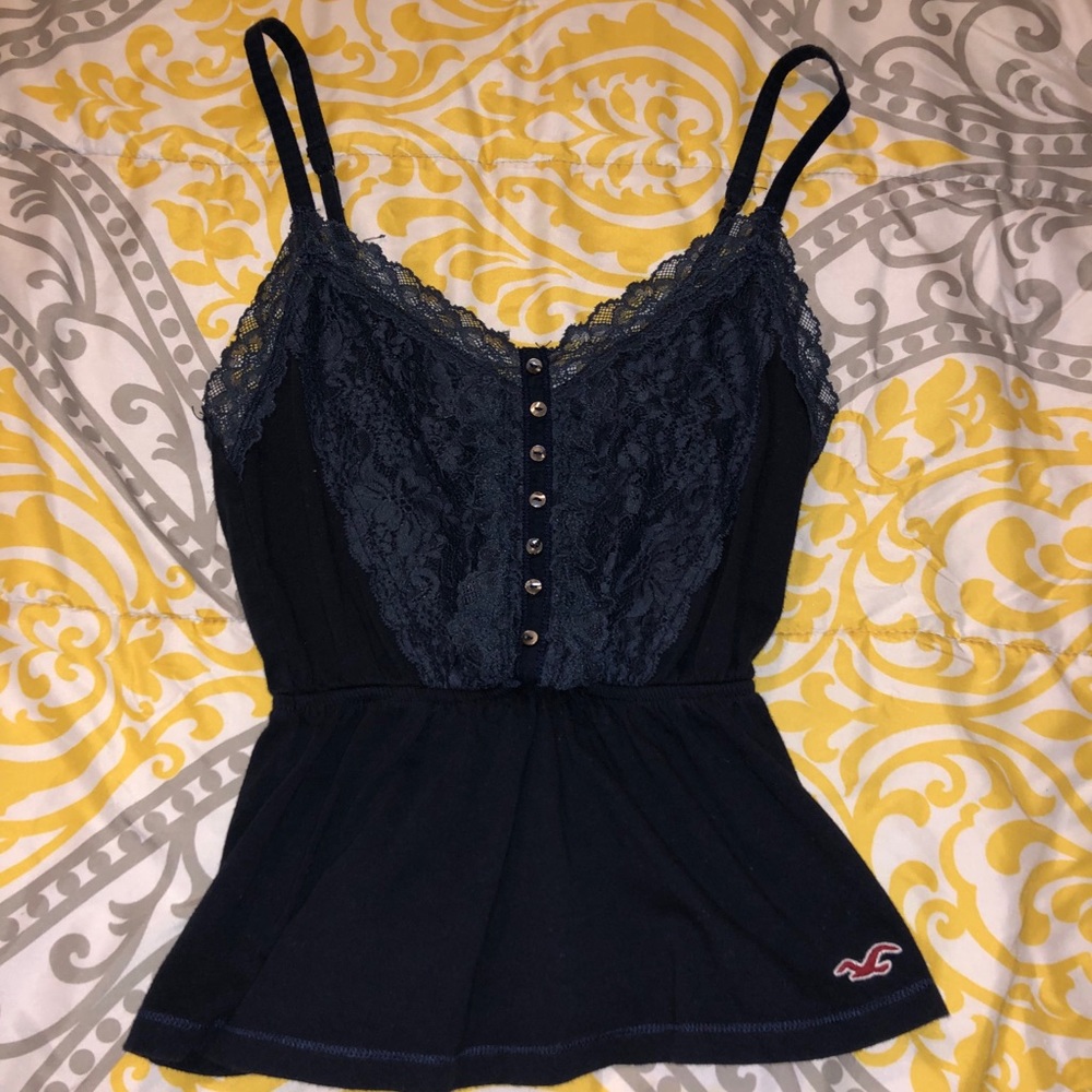 Navy Blue Hollister Tank Top